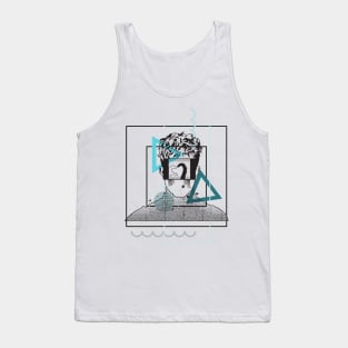 Love Sign Man and cat version 3 Tank Top